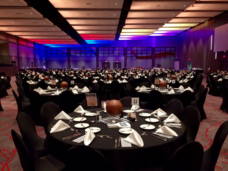 Basketball event in the main room of the conference center