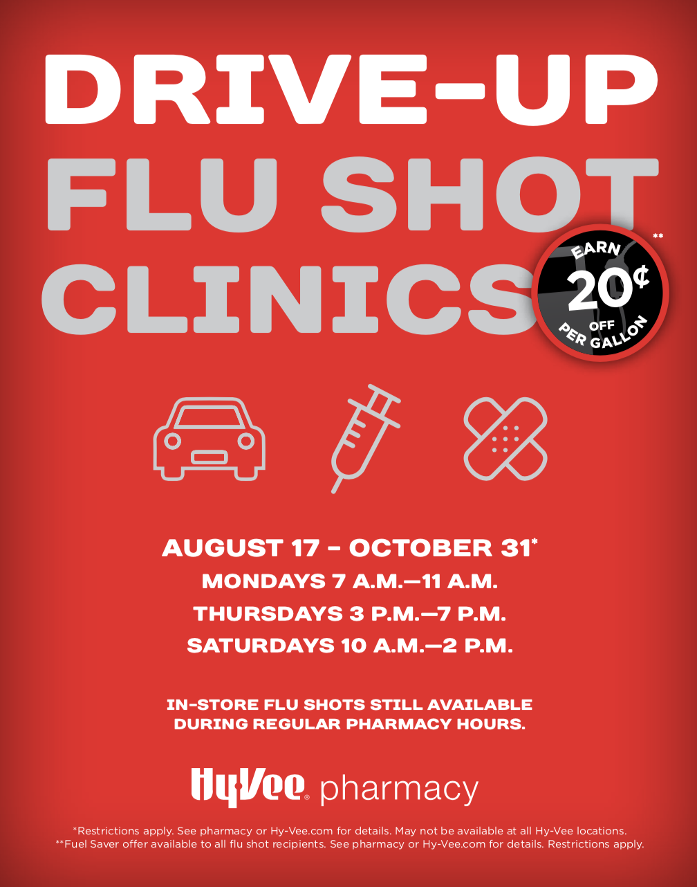 Drive up flu shot banner